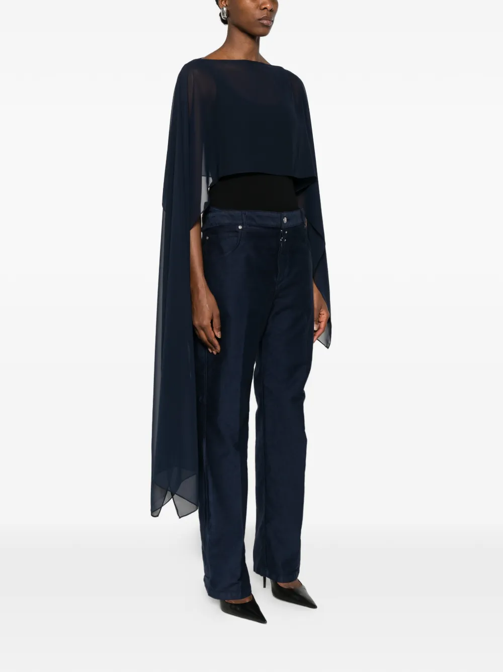  Gianluca Capannolo Sheer Scarf - Blue 
