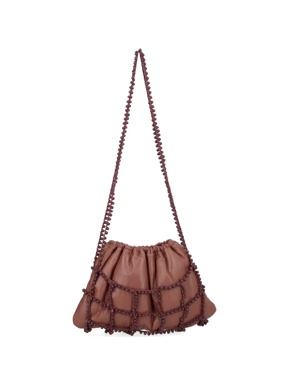 Beaded Leather Shoulder Bag