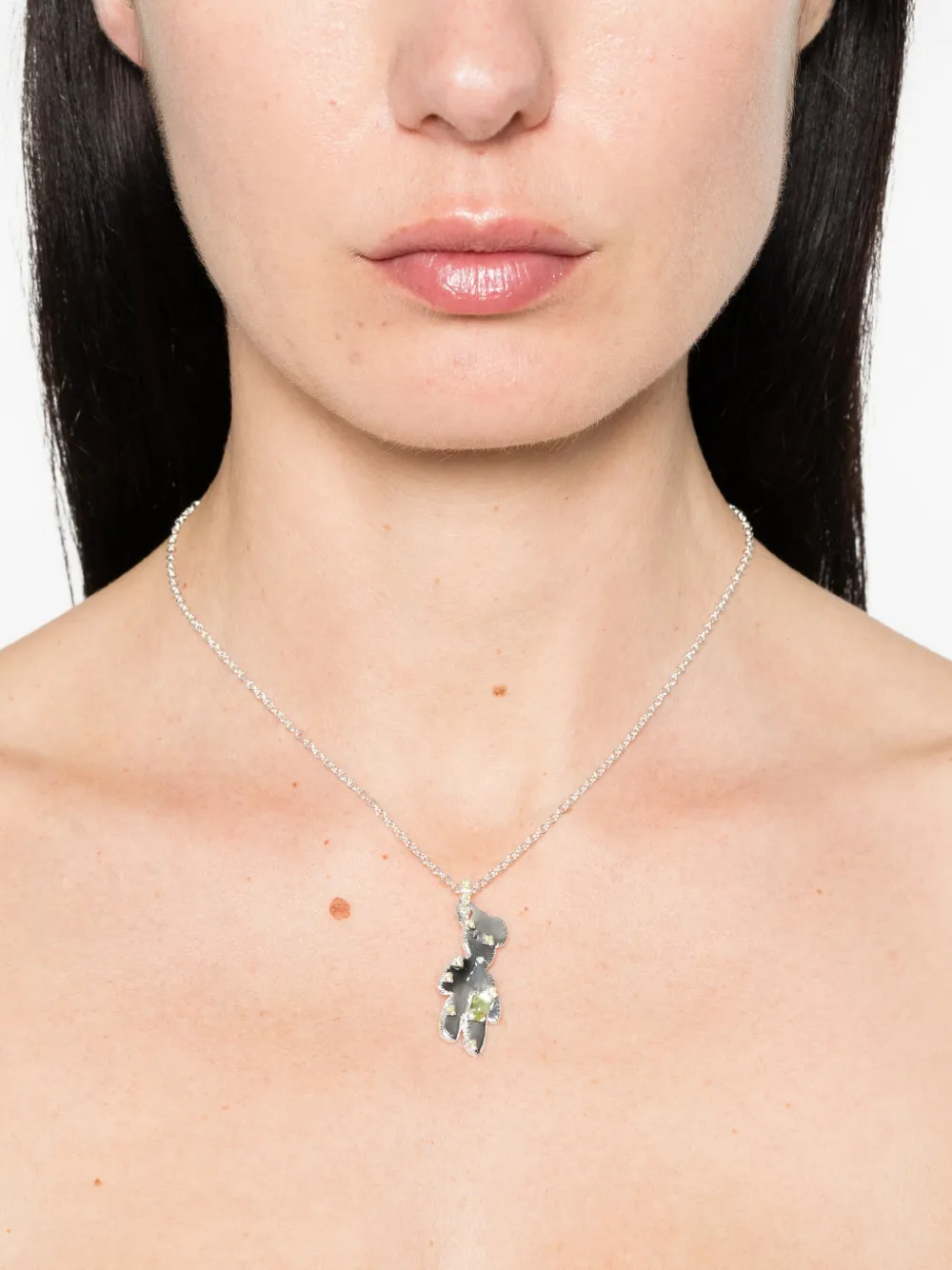  Yvmin Bear-pendant Necklace - Silver 