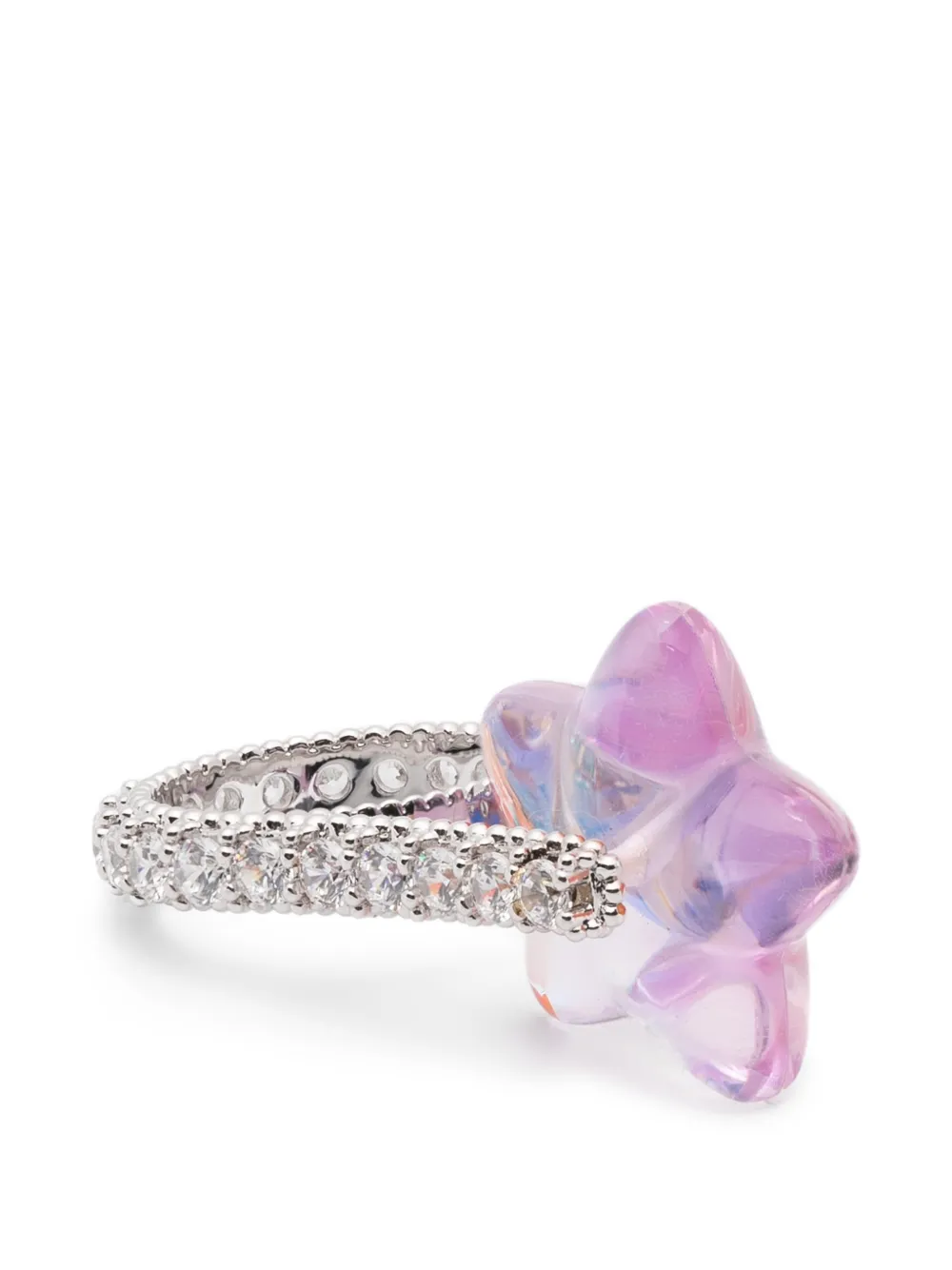 YVMIN star-embellished ring - Argento