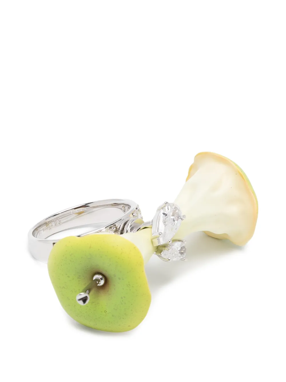 YVMIN Anello Apple Core Spin - Argento