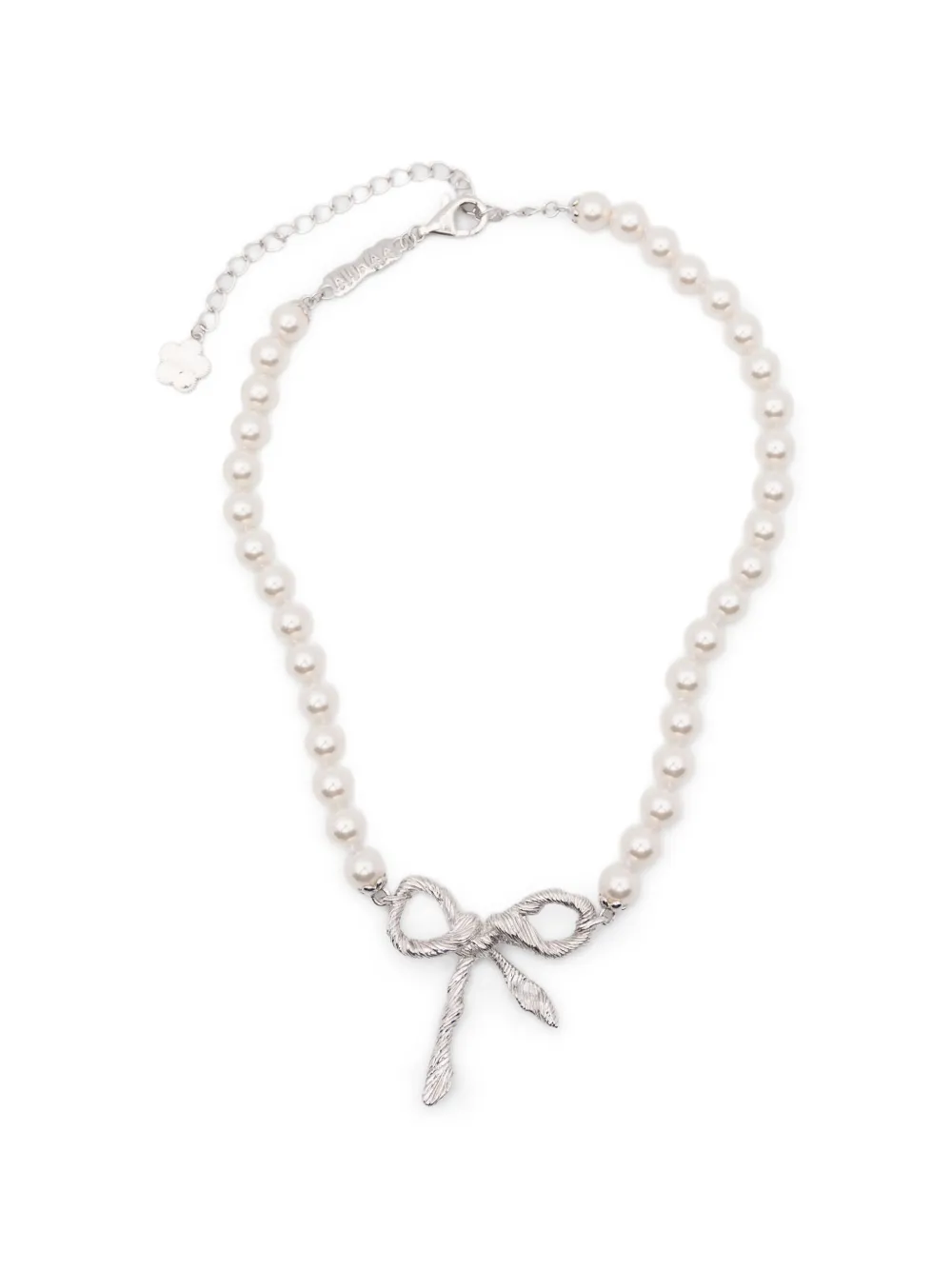 YVMIN bow necklace - Argento