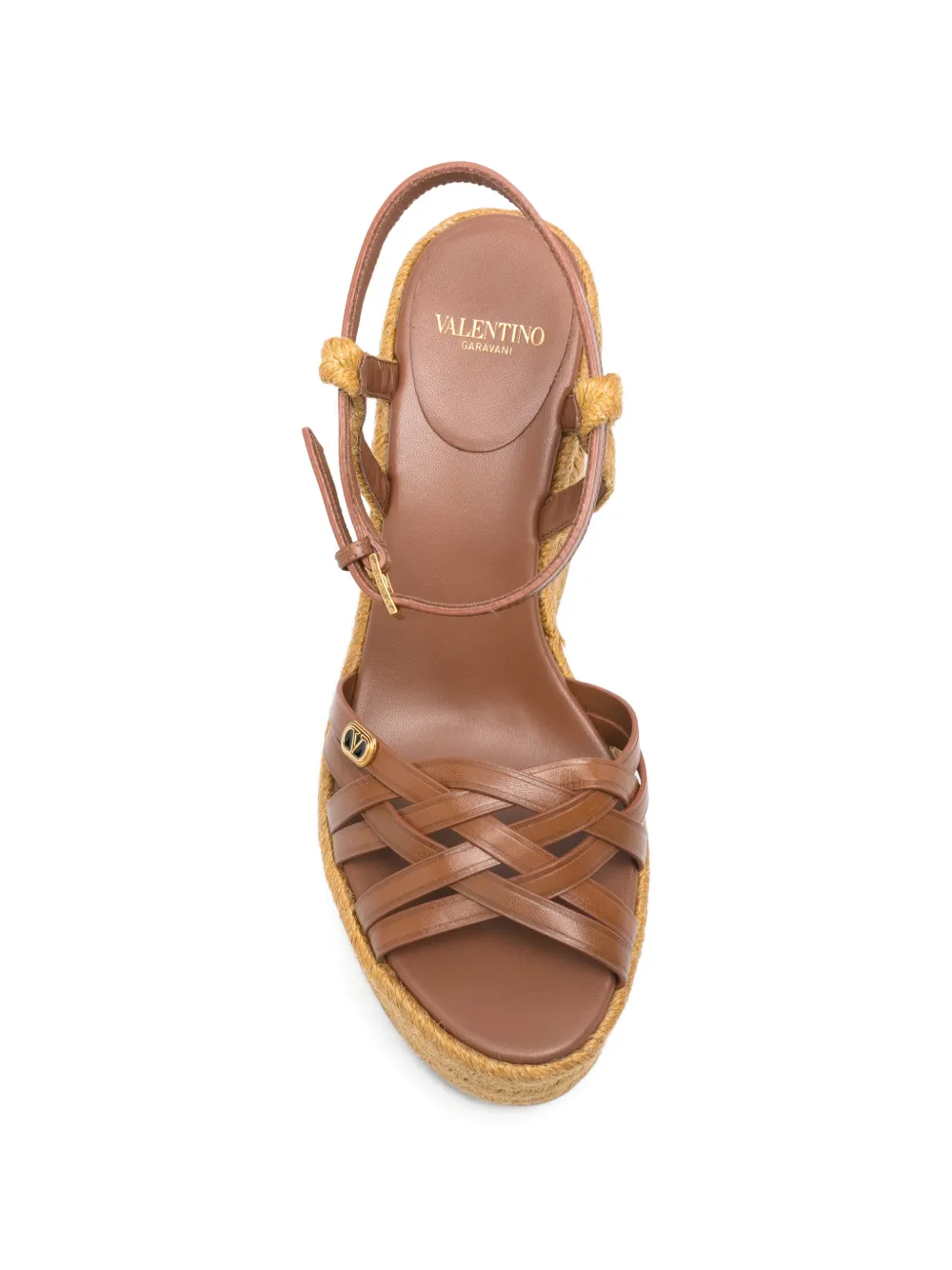 Valentino Garavani Leren sandalen Bruin