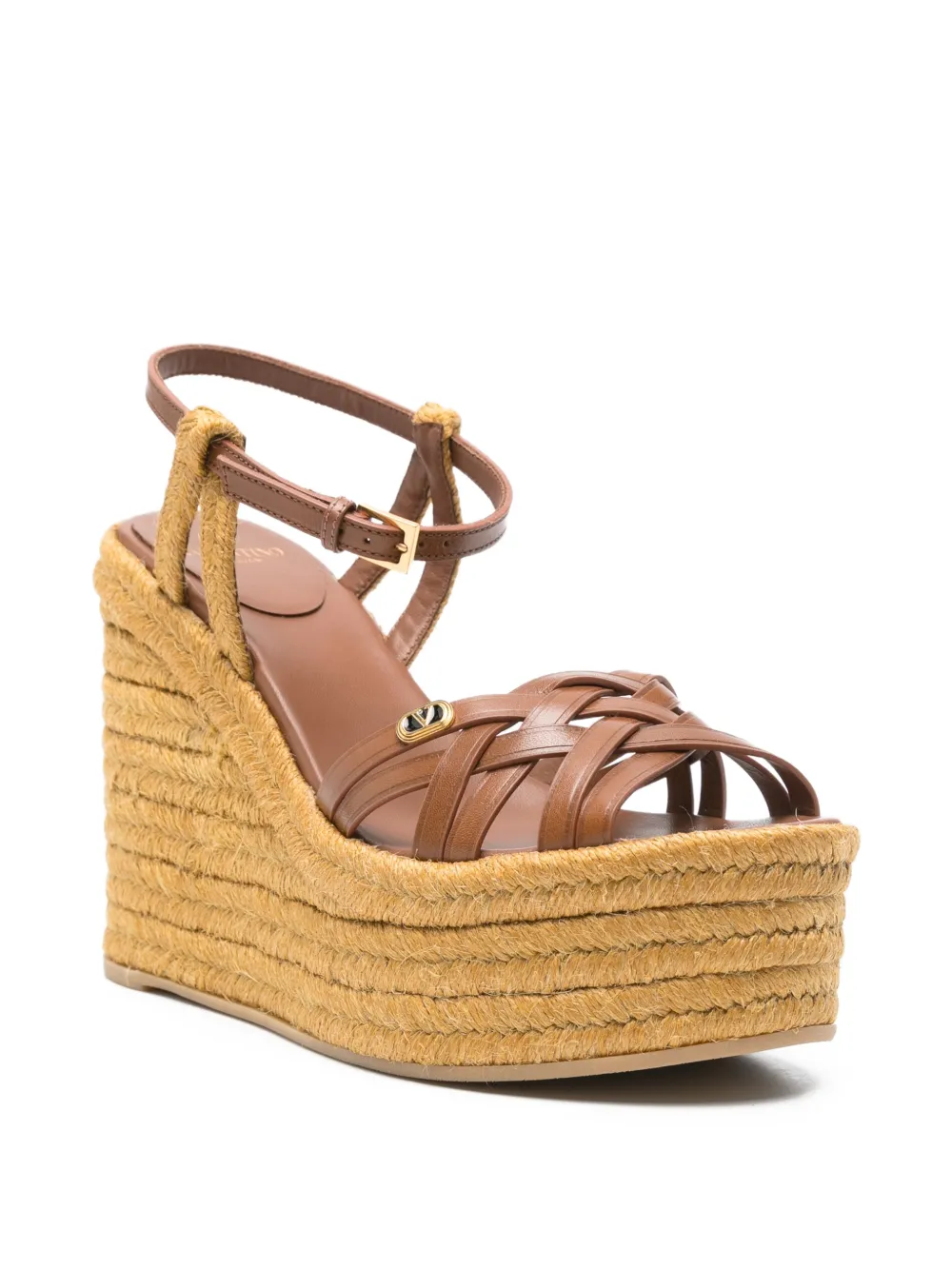 Valentino Garavani Leren sandalen Bruin