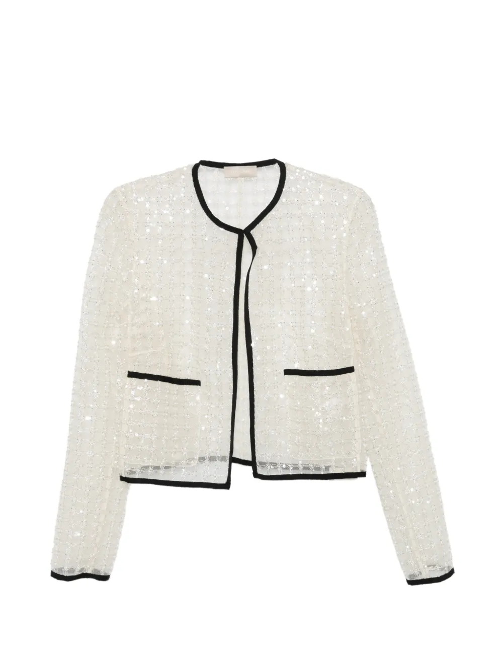 Elie Saab Giacca con paillettes - Bianco