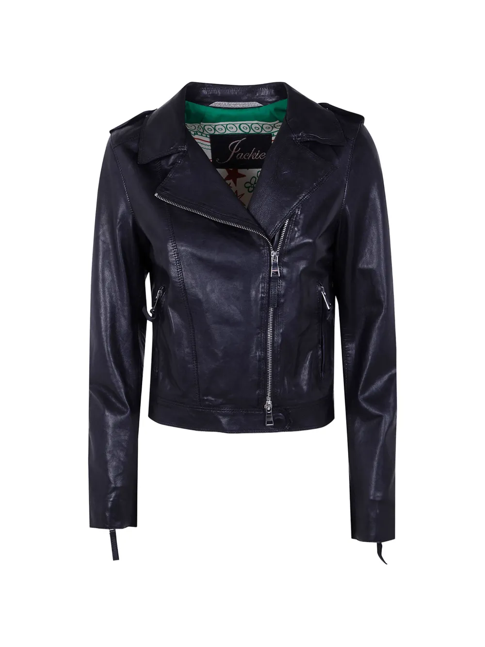 The Jackie Leathers Ciclone zip-up leather jacket - Blu