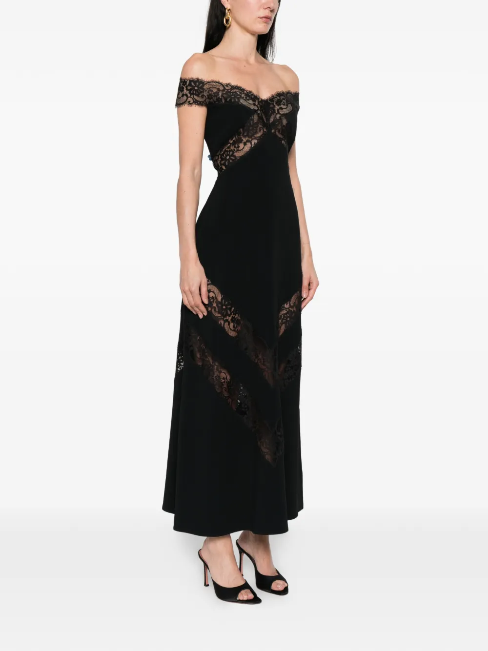 Elie Saab Jurk met ruches Grijs