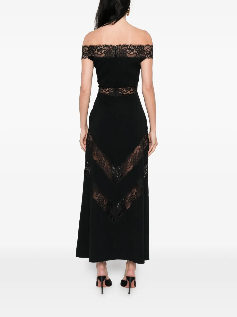 Elie Saab Jurk met ruches Grijs