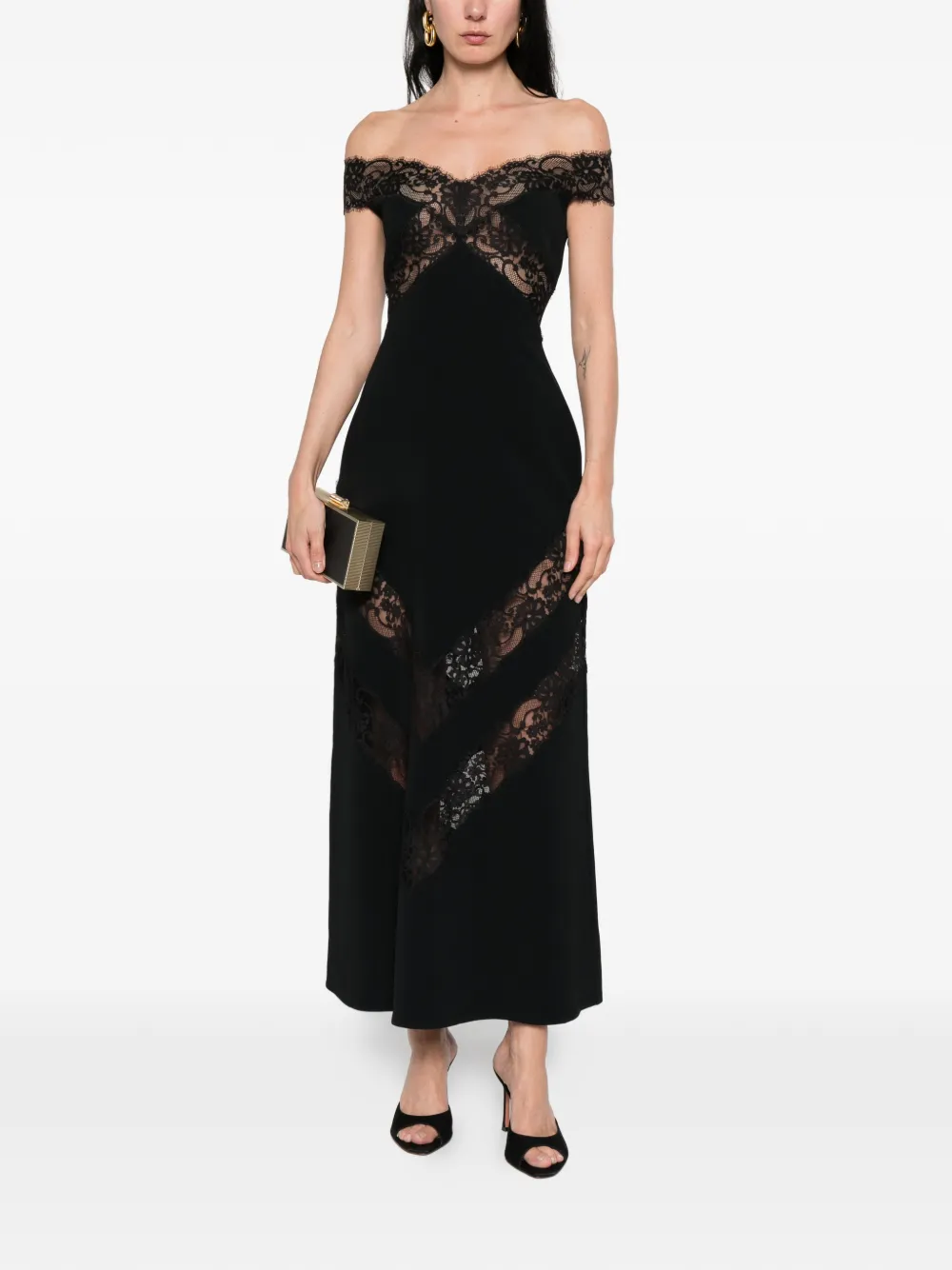 Elie Saab Jurk met ruches Grijs