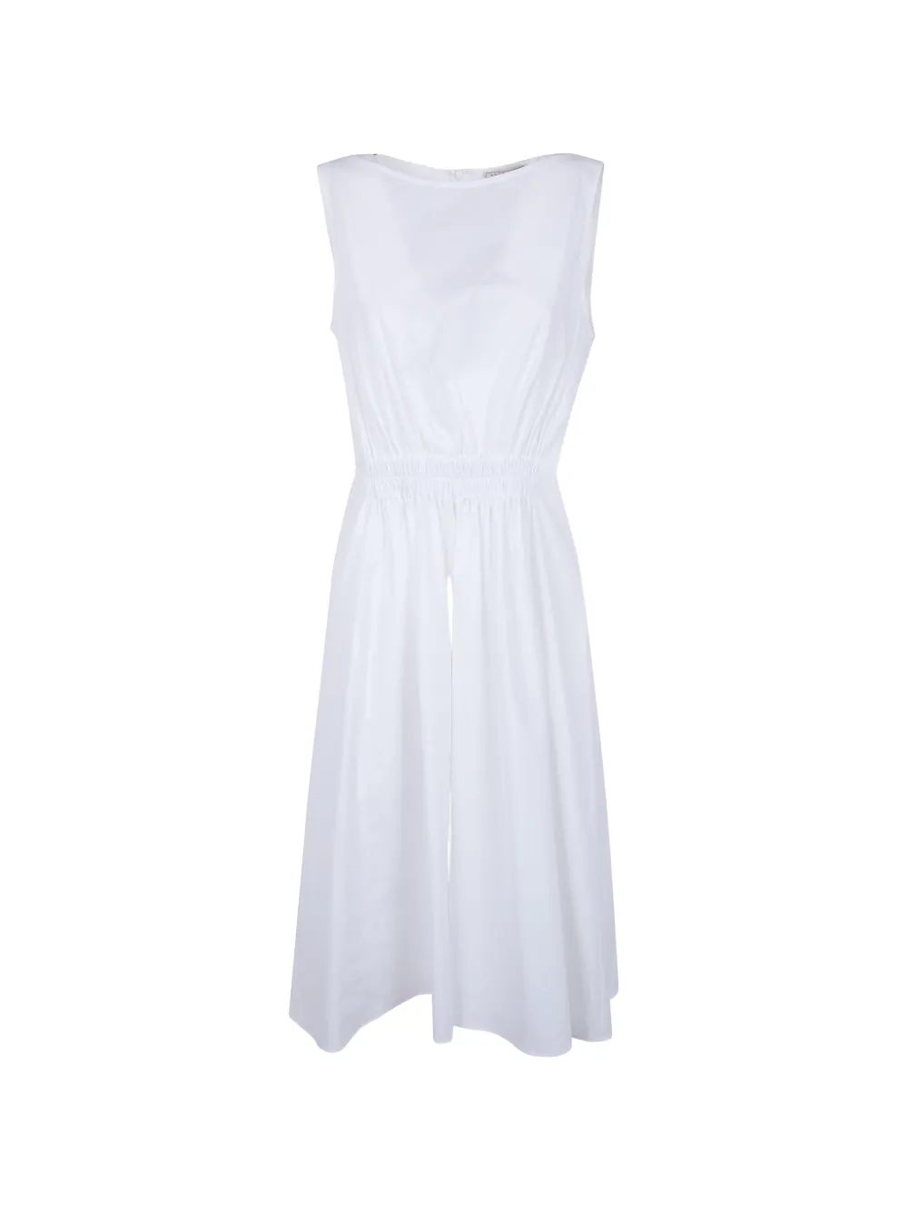 Antonelli gathered-detail midi dress - Bianco
