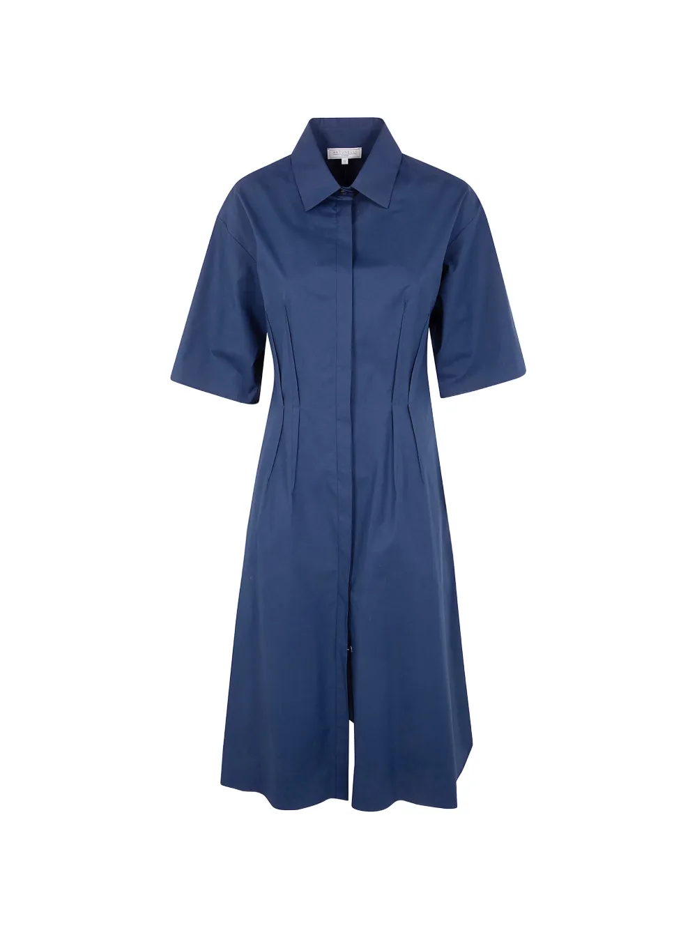 Antonelli short-sleeve button-up shirt dress - Blu