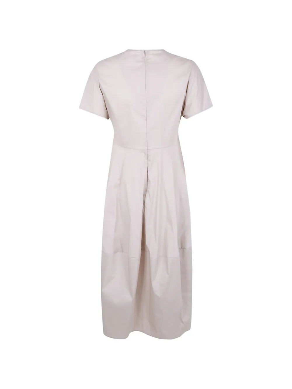 Liviana Conti Jurk met ronde hals en vlakken Beige