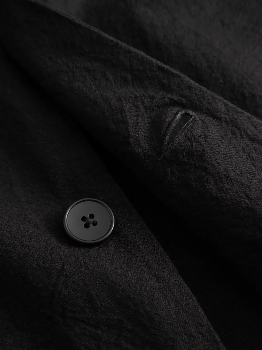 Crinkled Button Coat