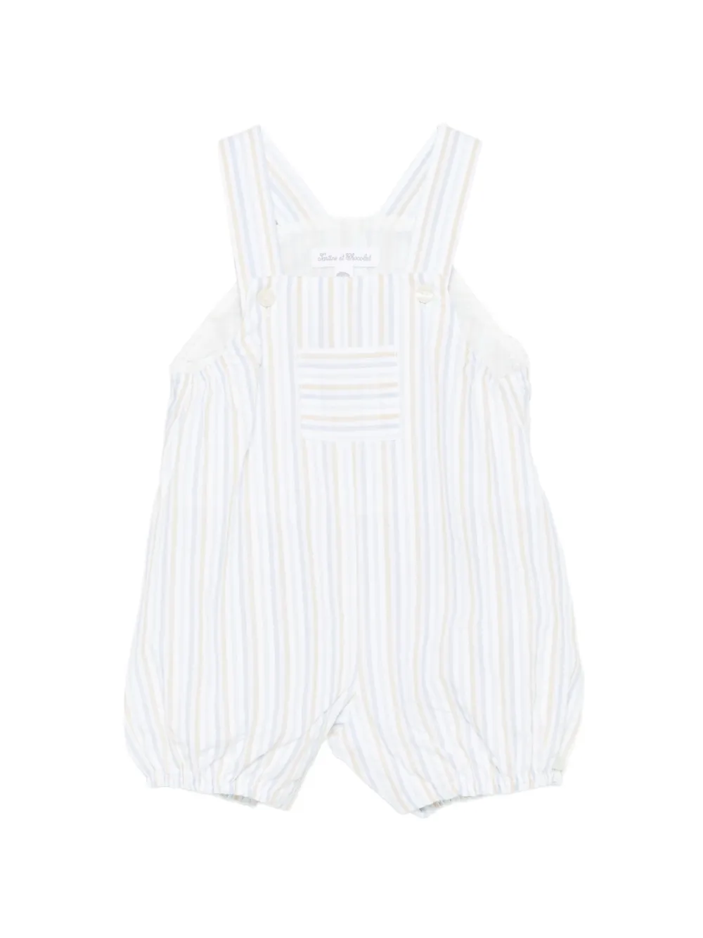 Tartine Et Chocolat striped romper - Bianco