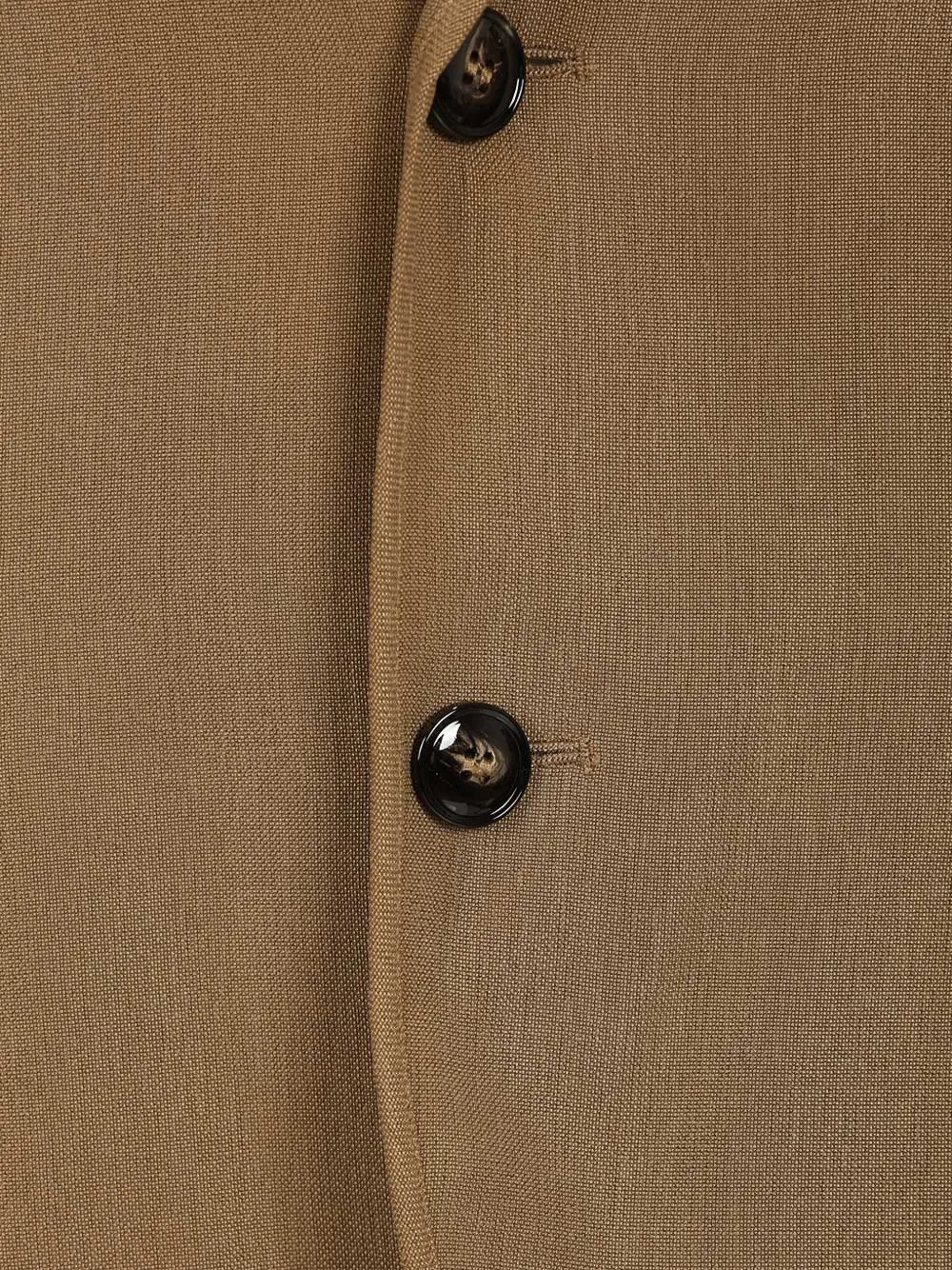 Giorgio Armani Blazer met gekerfde afwerking en zak Beige
