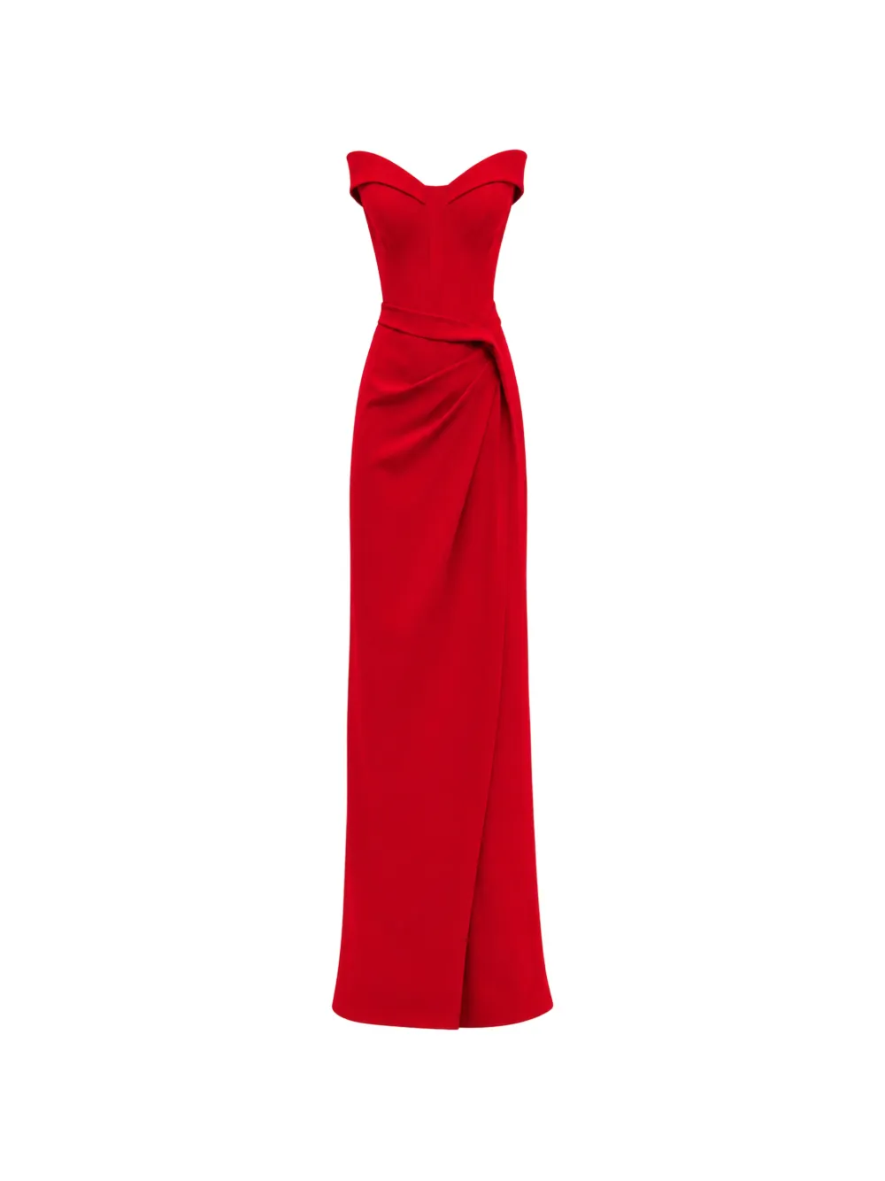 Gemy Maalouf strapless draped-detail dress - Red