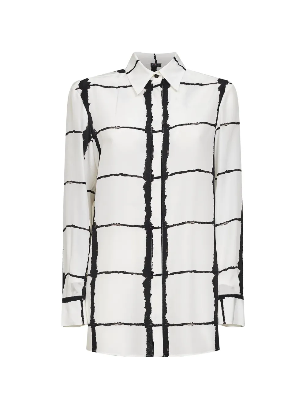 Kiton buttoned abstract-print shirt - Bianco