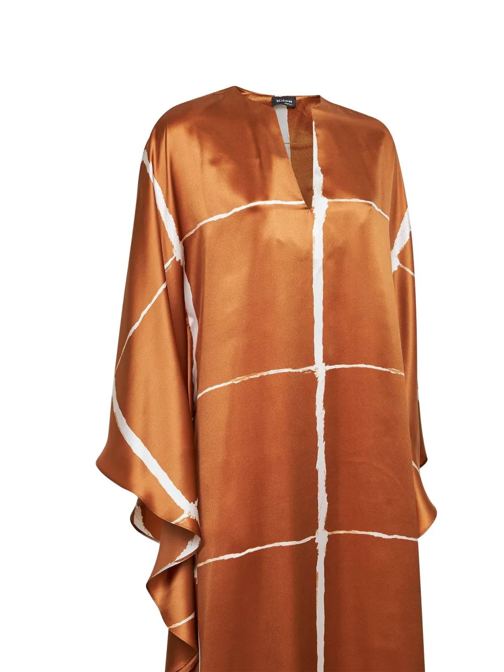Kiton Maxi-jurk met ruches Bruin