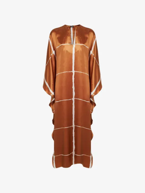 Kiton ruffled-sleeves maxi dress