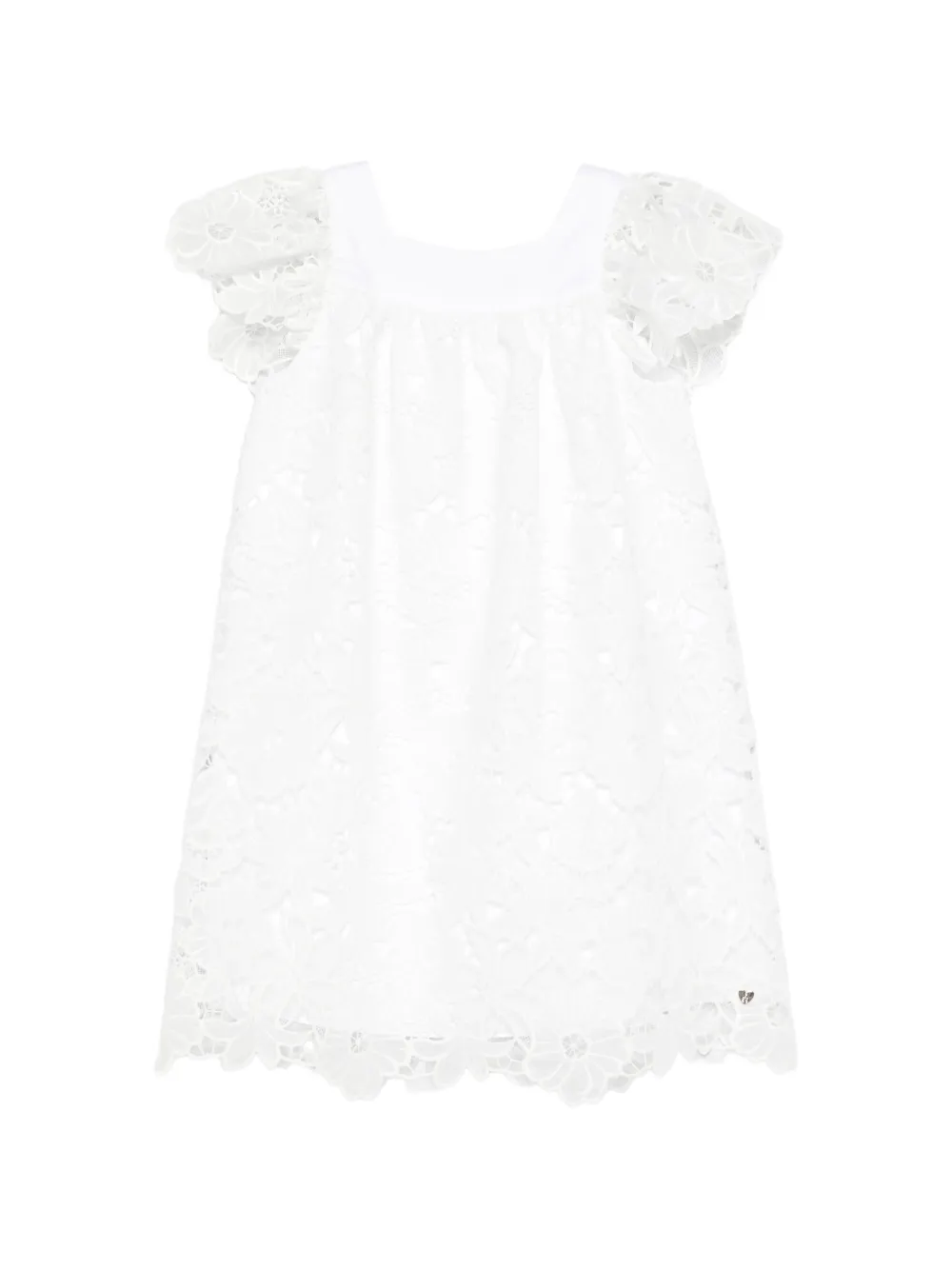 Tartine Et Chocolat floral-lace dress - Bianco