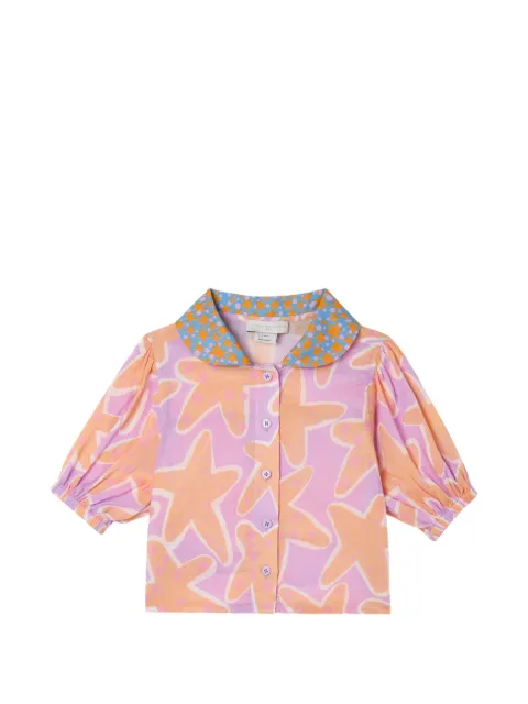 Stella McCartney Kids playera con estrellas de mar estampadas