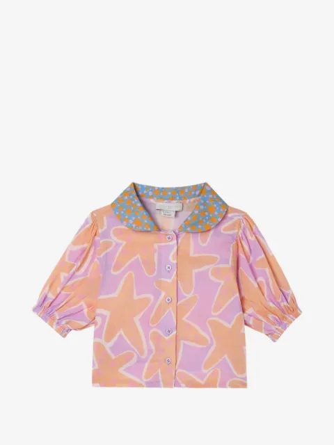 Stella McCartney Kids Camisa com estampa estrela do mar