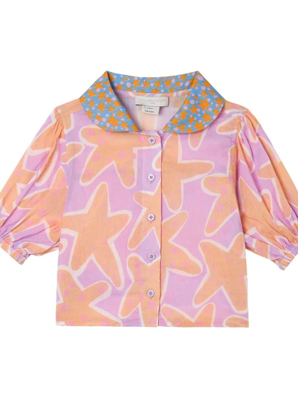 Stella McCartney Kids Shirt met sterrenprint Paars