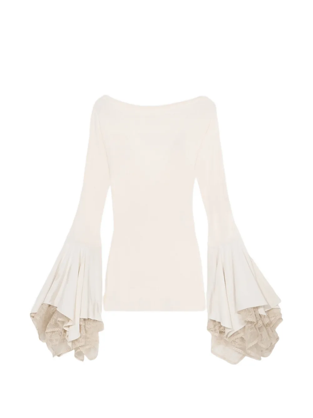 Blumarine Abito corto con maniche svasate - Toni neutri