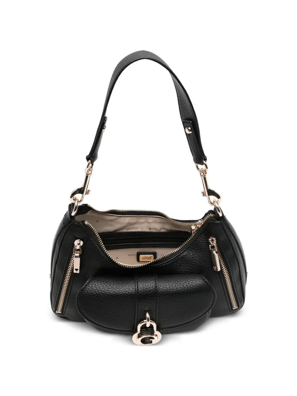 GUESS USA Jessa schoudertas met logodetail Zwart