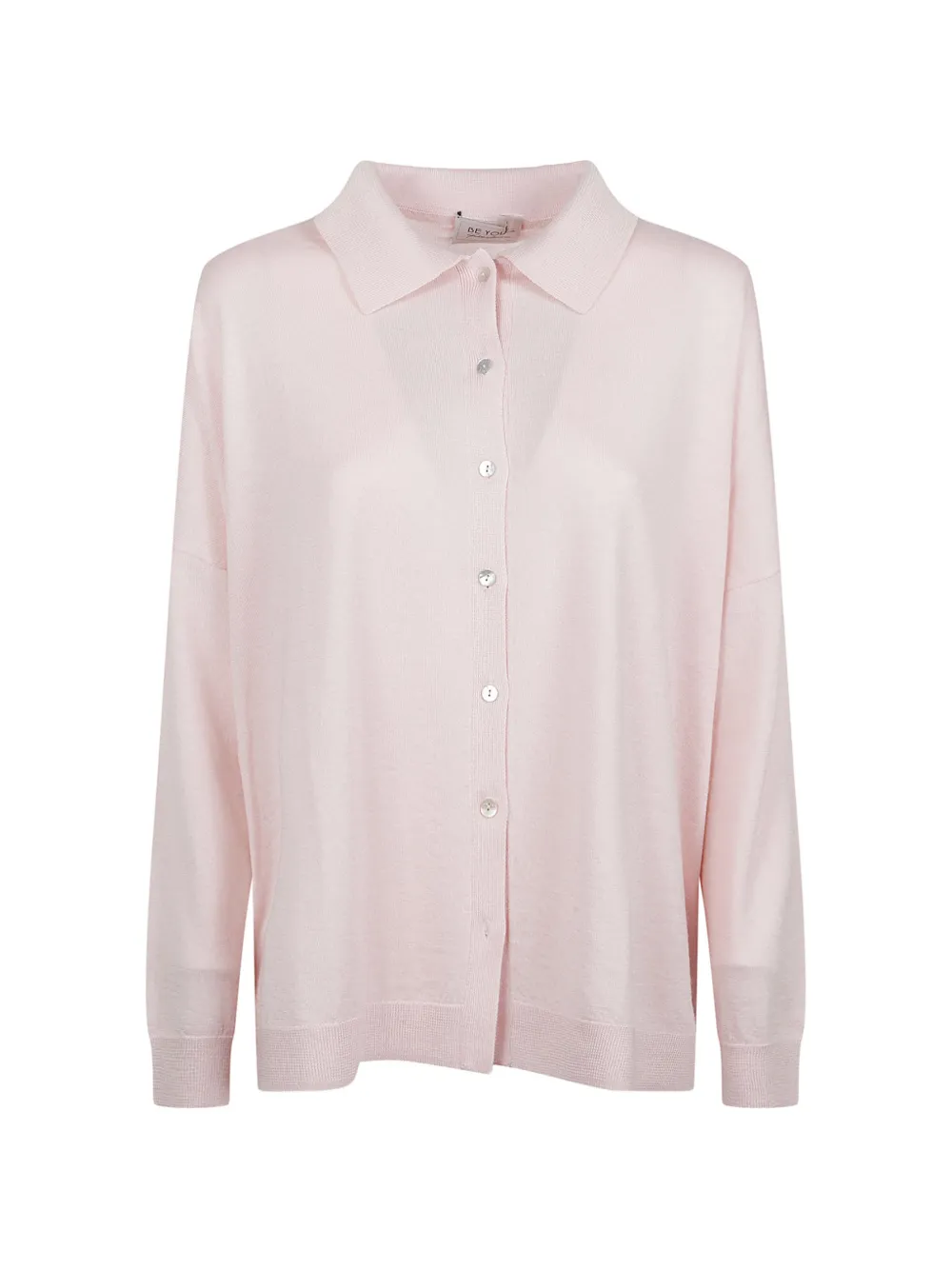 BeYou buttoned collared cardigan - Rosa