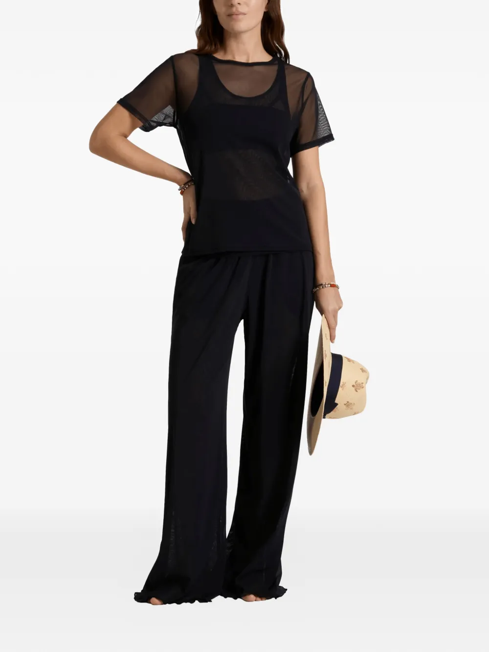 Vilebrequin Broek met elastische tailleband Zwart