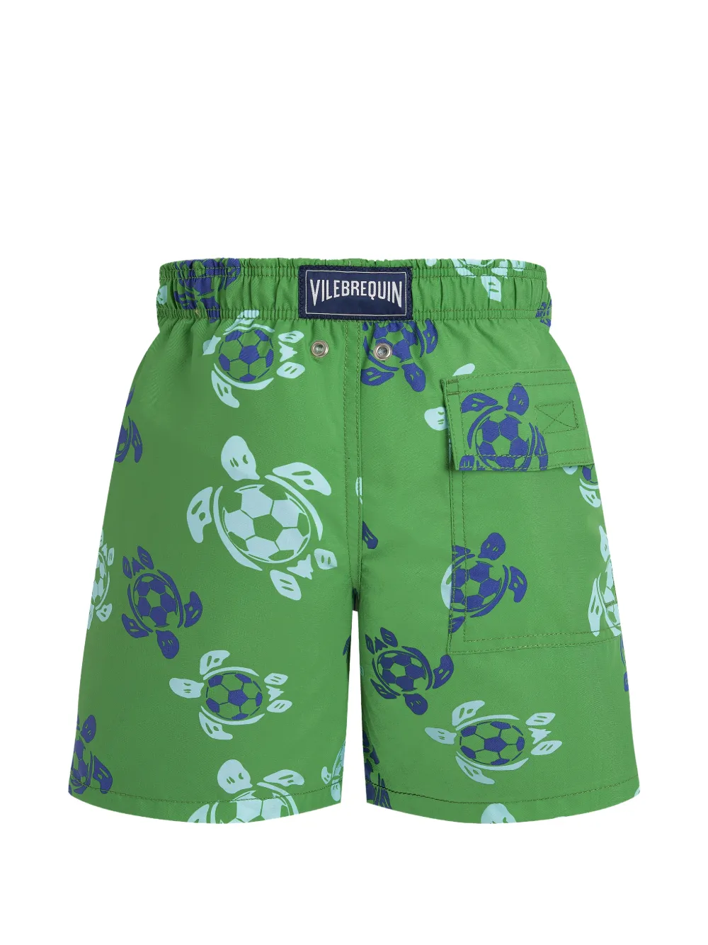 Vilebrequin Kids Soccer Turtles zwembroek Groen