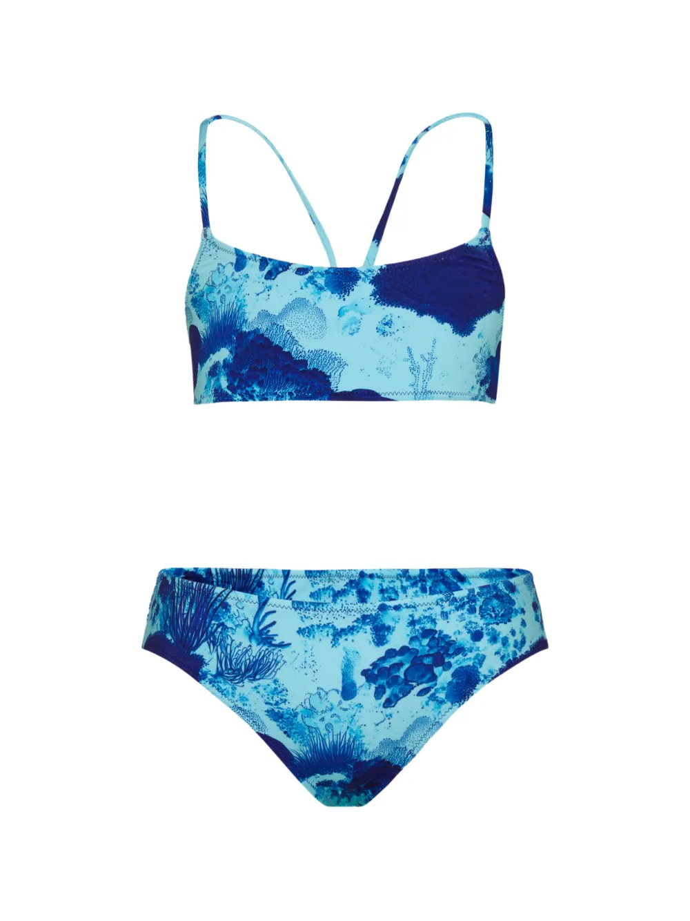 Vilebrequin Kids crossover-straps bikini - Blu