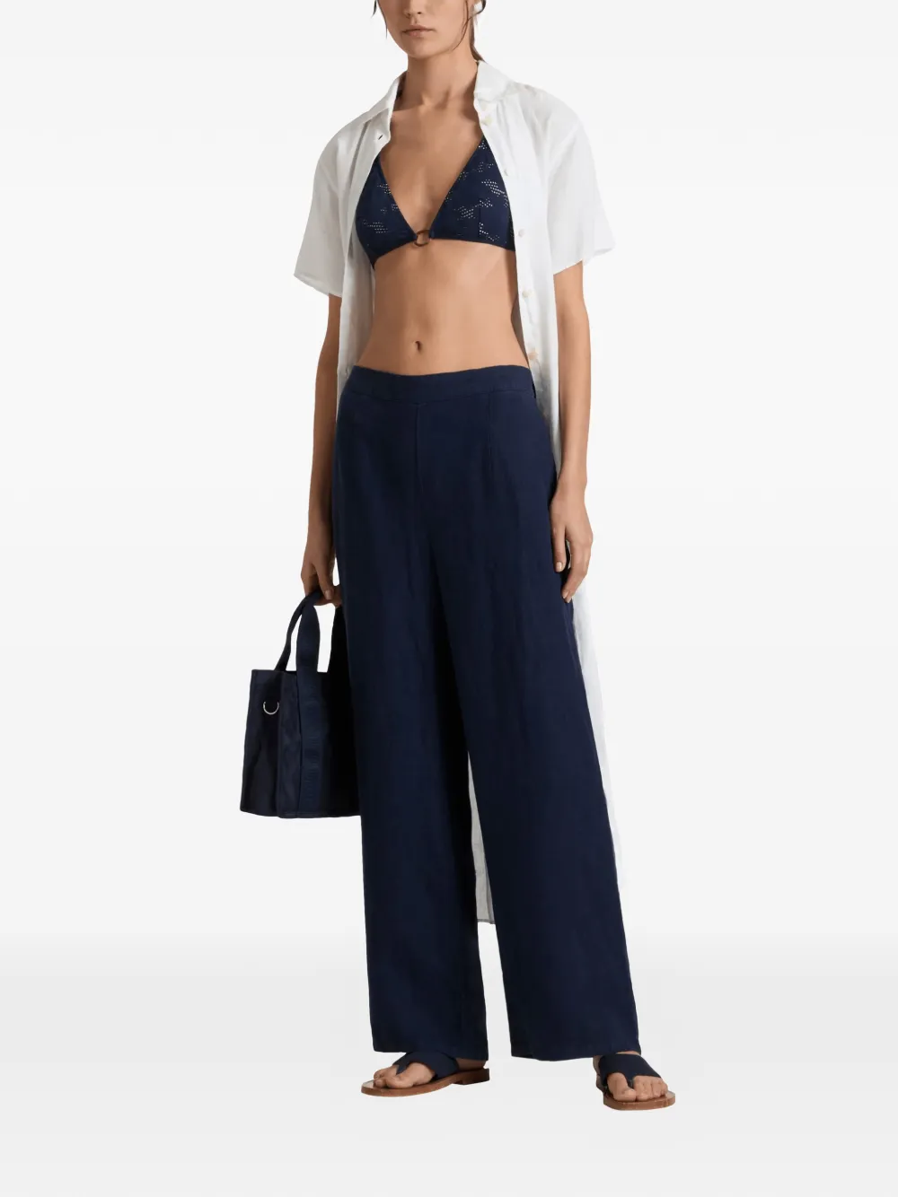 Vilebrequin Linnen broek Blauw