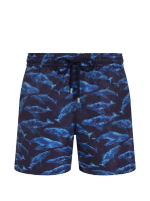 Moncler floral-print Swim Shorts | Blue | FARFETCH PL