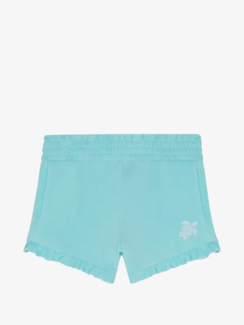 Vilebrequin Kids shorts con bordado de tortuga