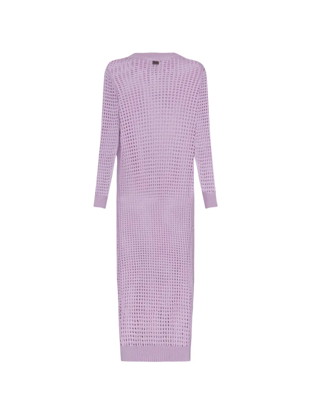 Crochet-Knit Long-Sleeved Dress