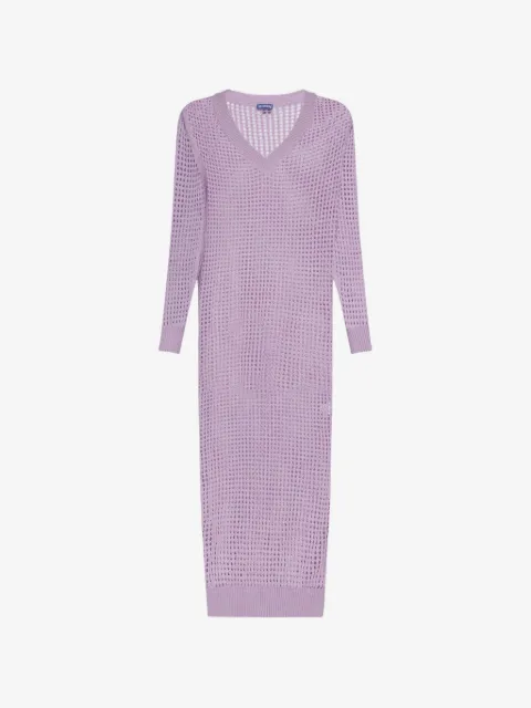 Vilebrequin crochet-knit long-sleeved dress