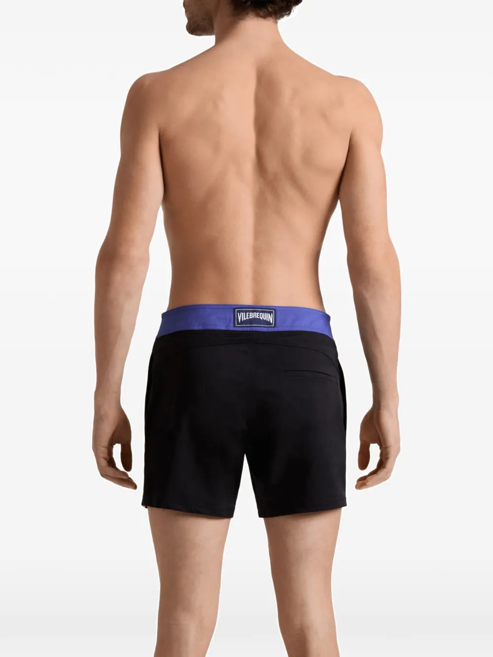 Vilebrequin Stretch zwembroek met colourblocking Zwart