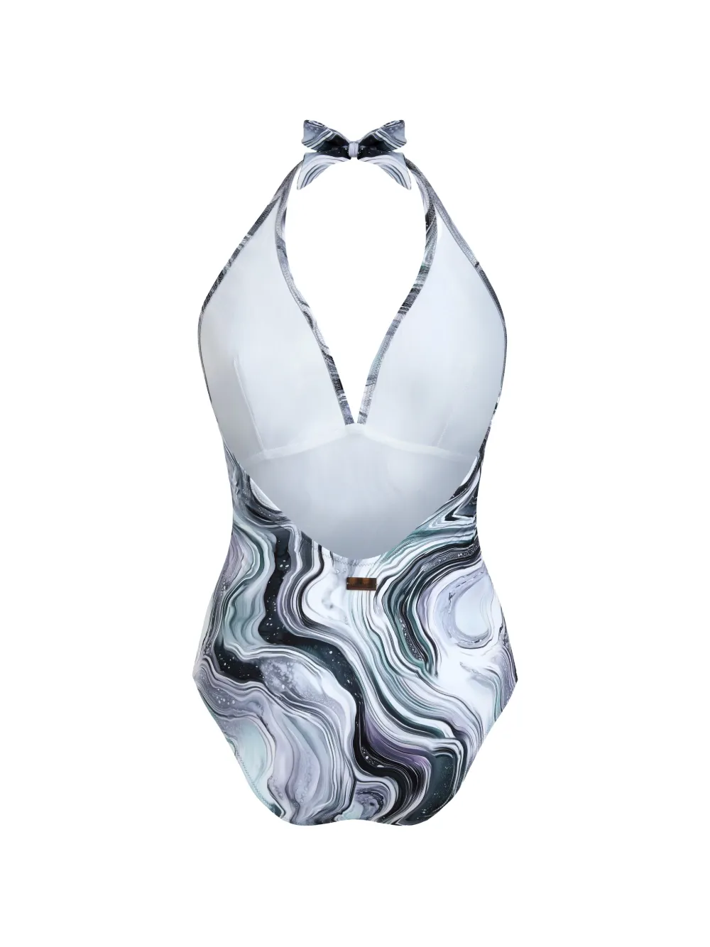 Halterneck Marble Swimsuit