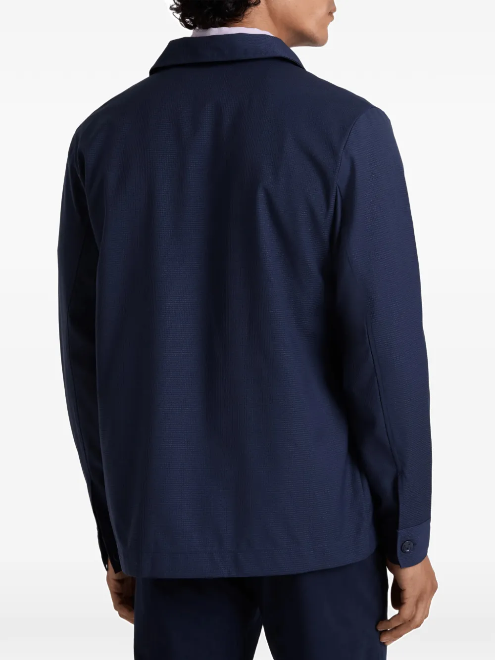 Vilebrequin Micro Carreaux shirtjack Blauw
