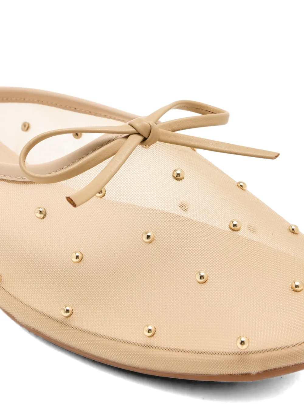 Senso Connor studded bow mules Beige