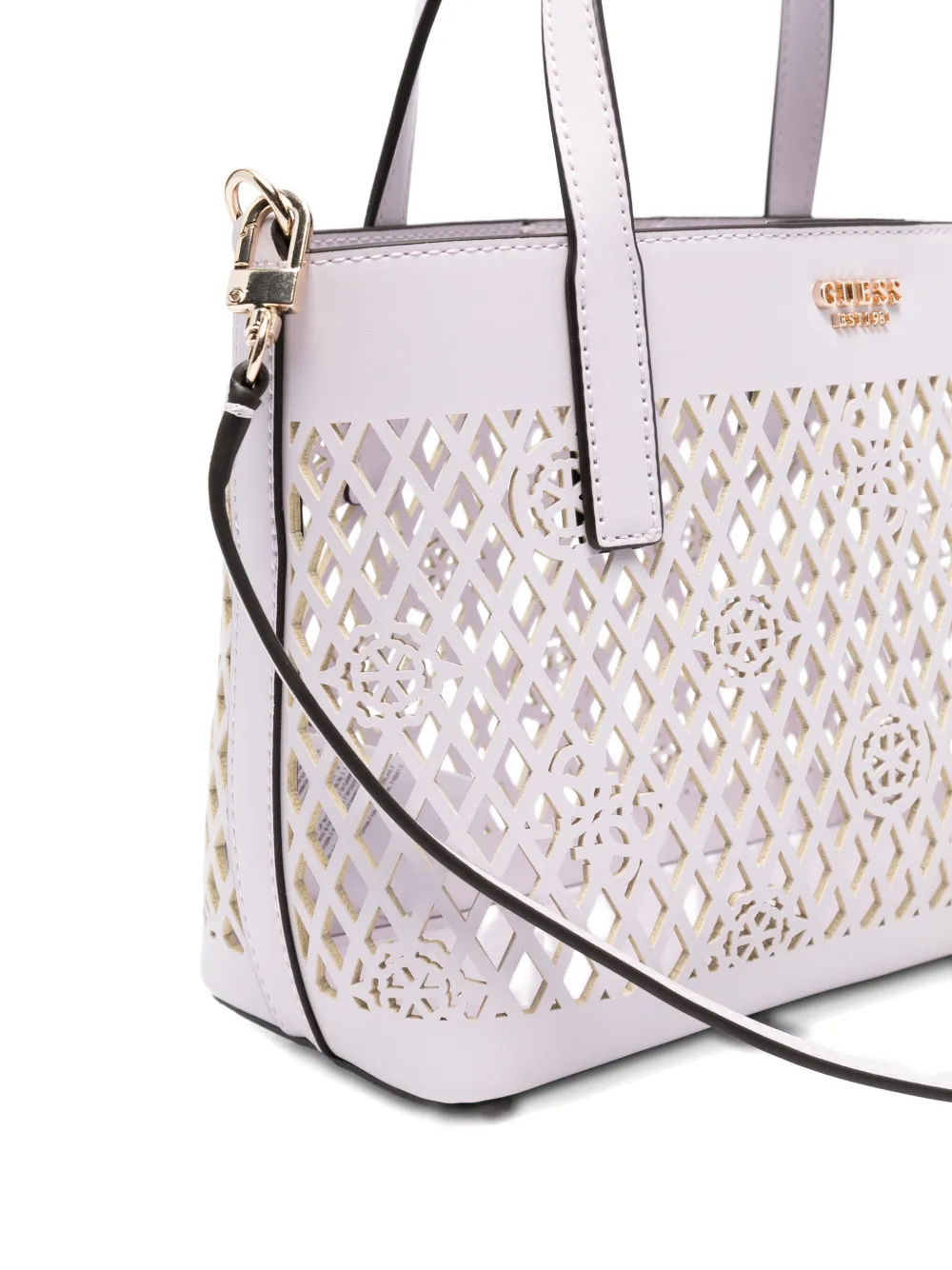 GUESS USA Letty Mini shopper met uitgesneden handvat Paars