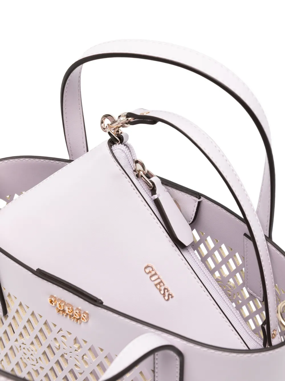 GUESS USA Letty Mini shopper met uitgesneden handvat Paars