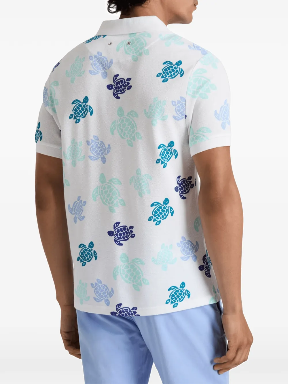 Vilebrequin Ronde des Tortues poloshirt Wit