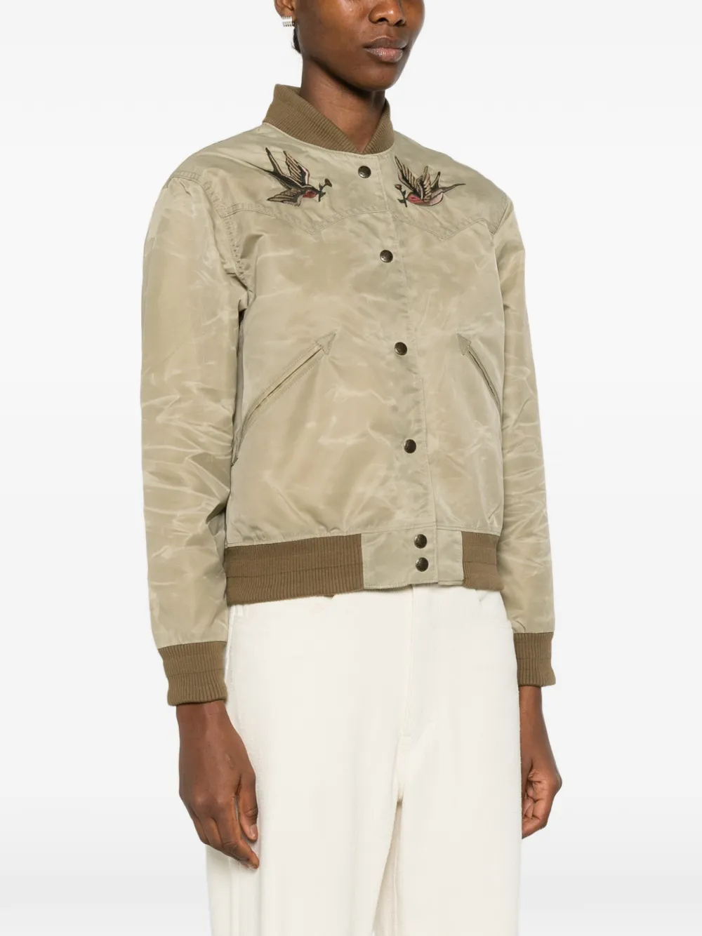  Filson Bomber Con Ricamo - Verde 