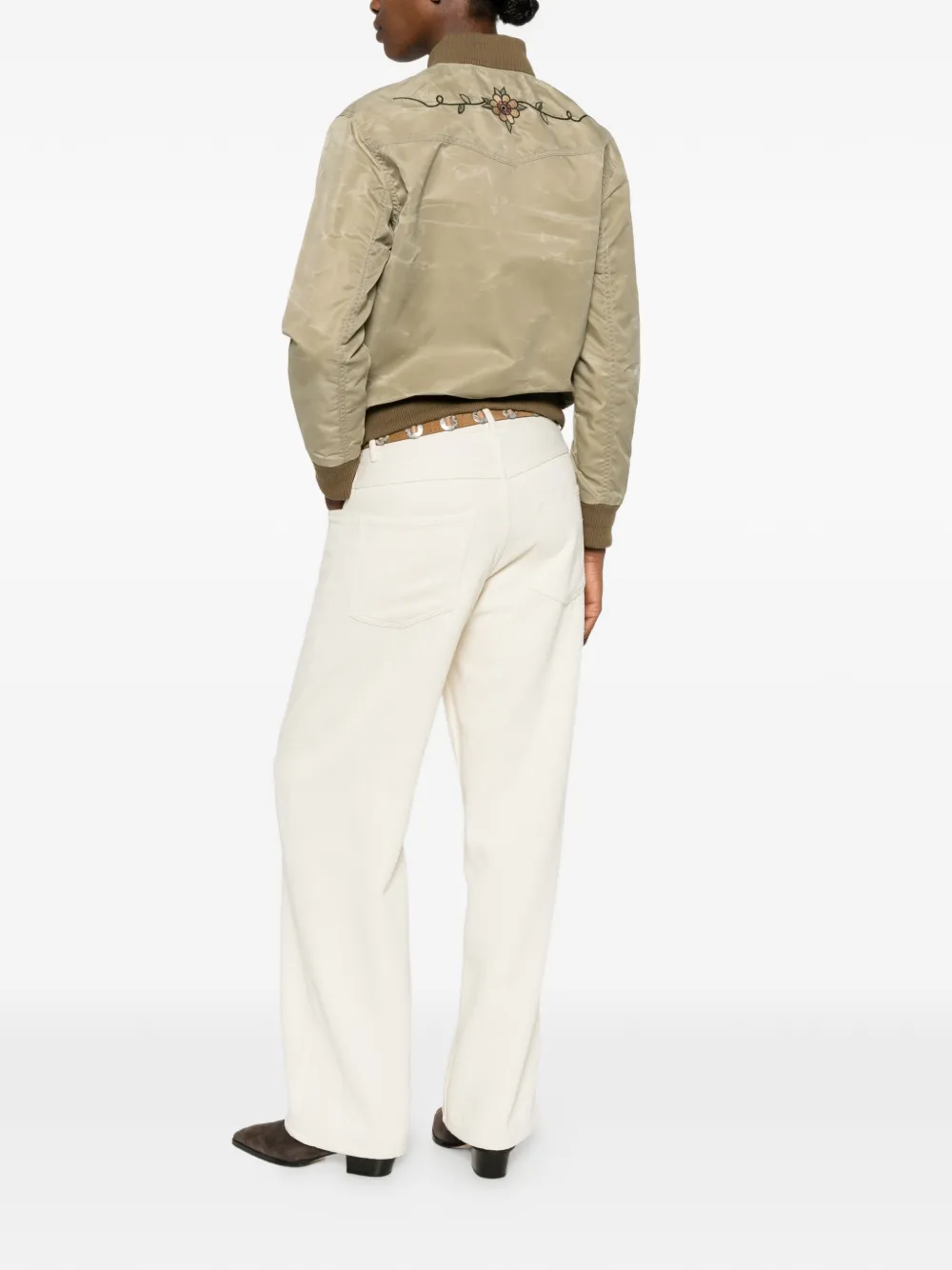 Filson embroidered bomber jacket - Verde