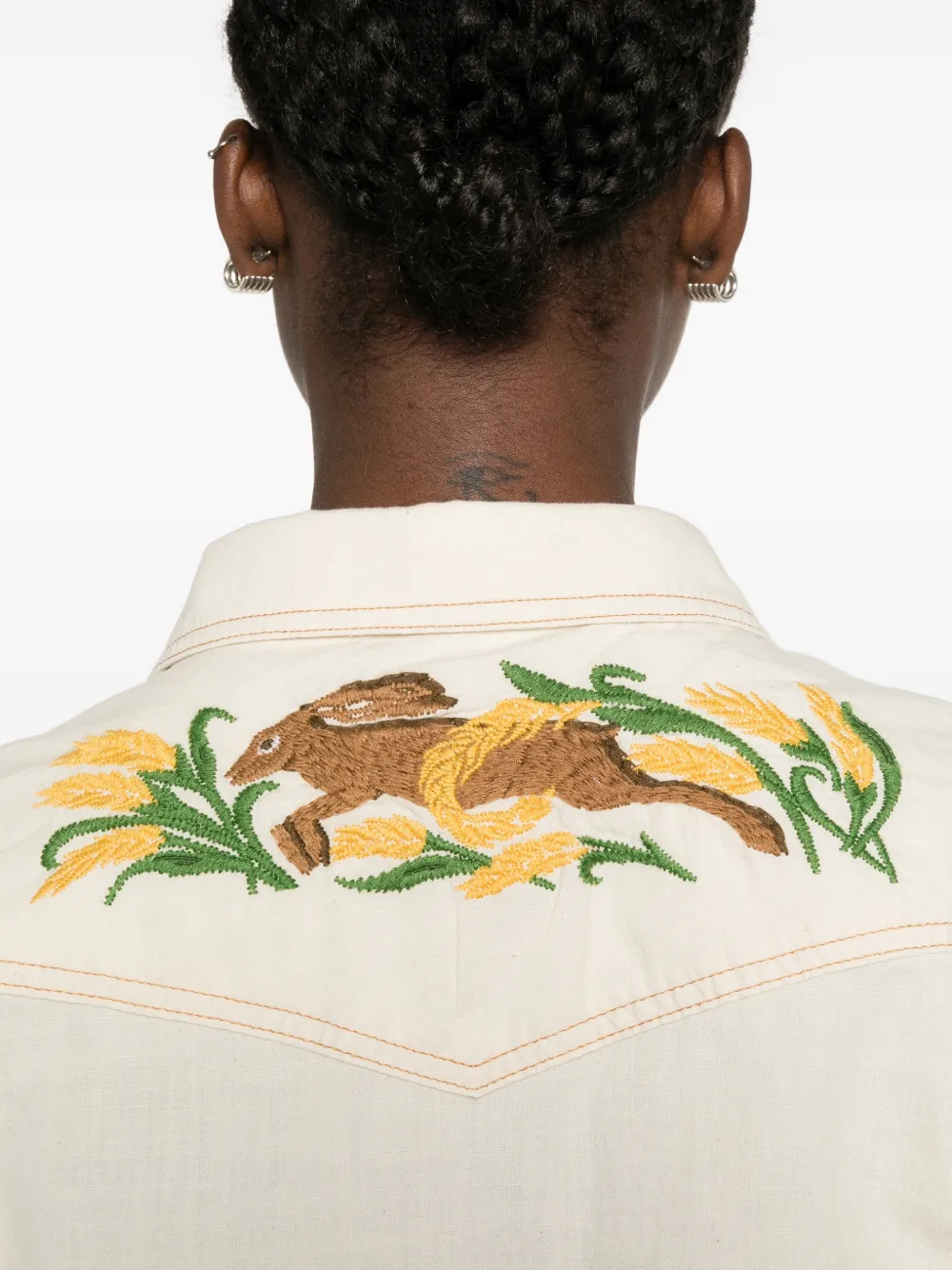 Filson blouse met borduurwerk Beige