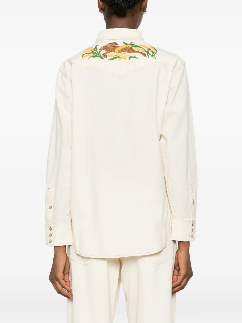 Filson blouse met borduurwerk Beige