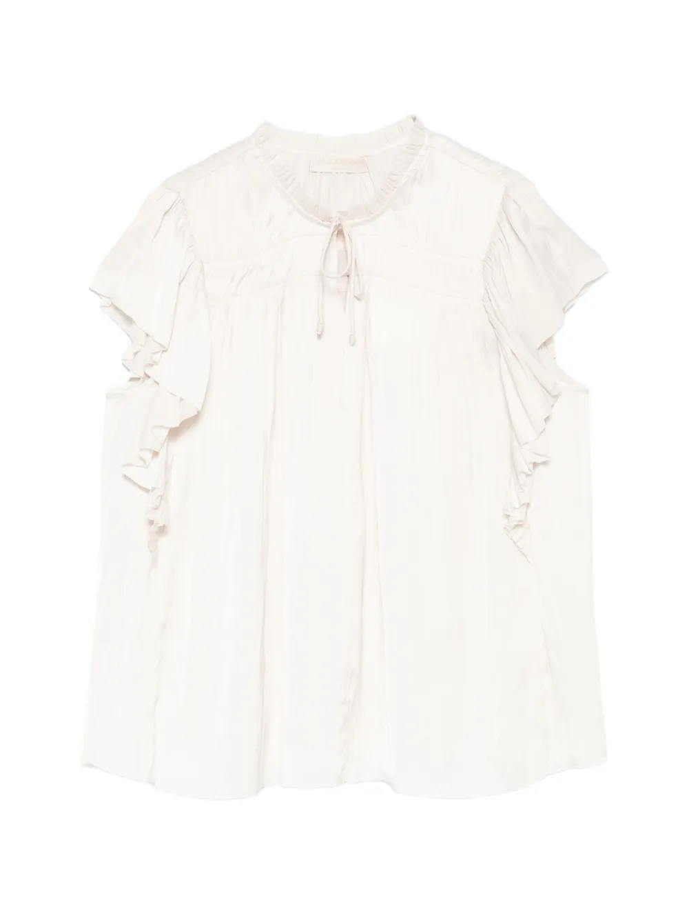 Ulla Johnson Agosta flutter-sleeve blouse - Neutrals